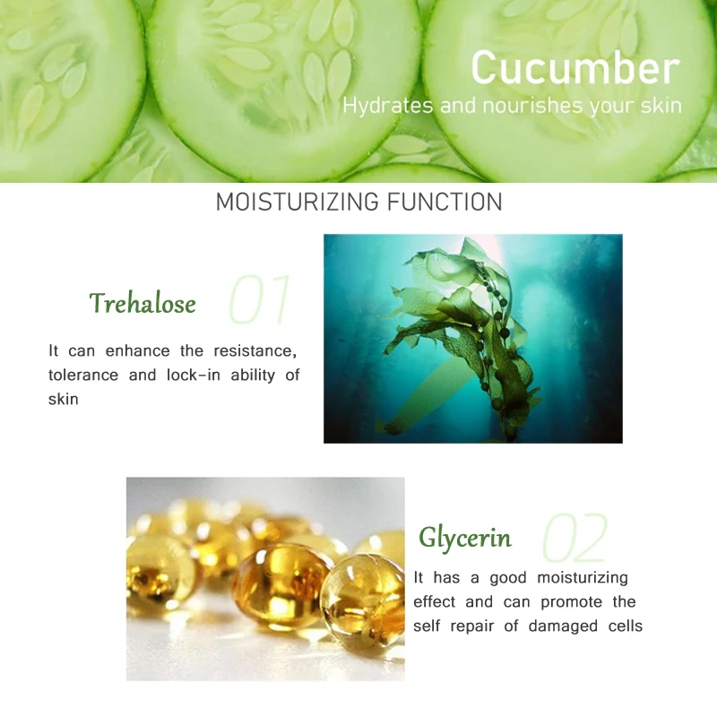 Cucumber Soothing Facial Sheet Mask 5pcs