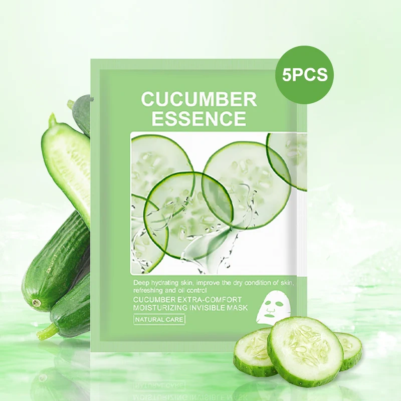 Cucumber Soothing Facial Sheet Mask 5pcs