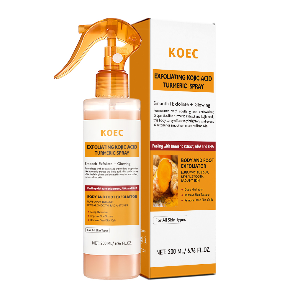 KOEC Exfoliating Kojic Acid & Turmeric Body Scrub Spray 200ml