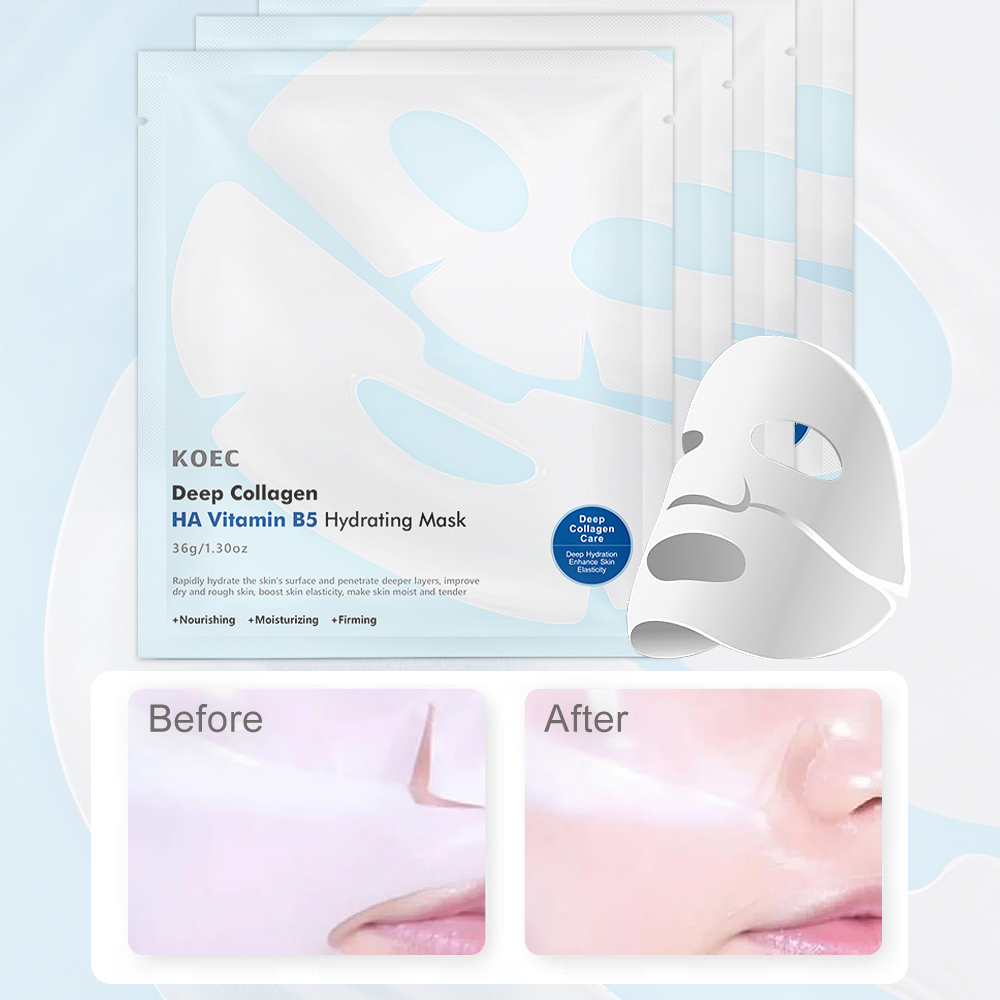 Deep Collagen Hyalu-B5 Hydrating Mask KOEC Anti-Wrinkle Facial Sheet Masks Collagen for Lifting Firming Moisturizing Accept OEM