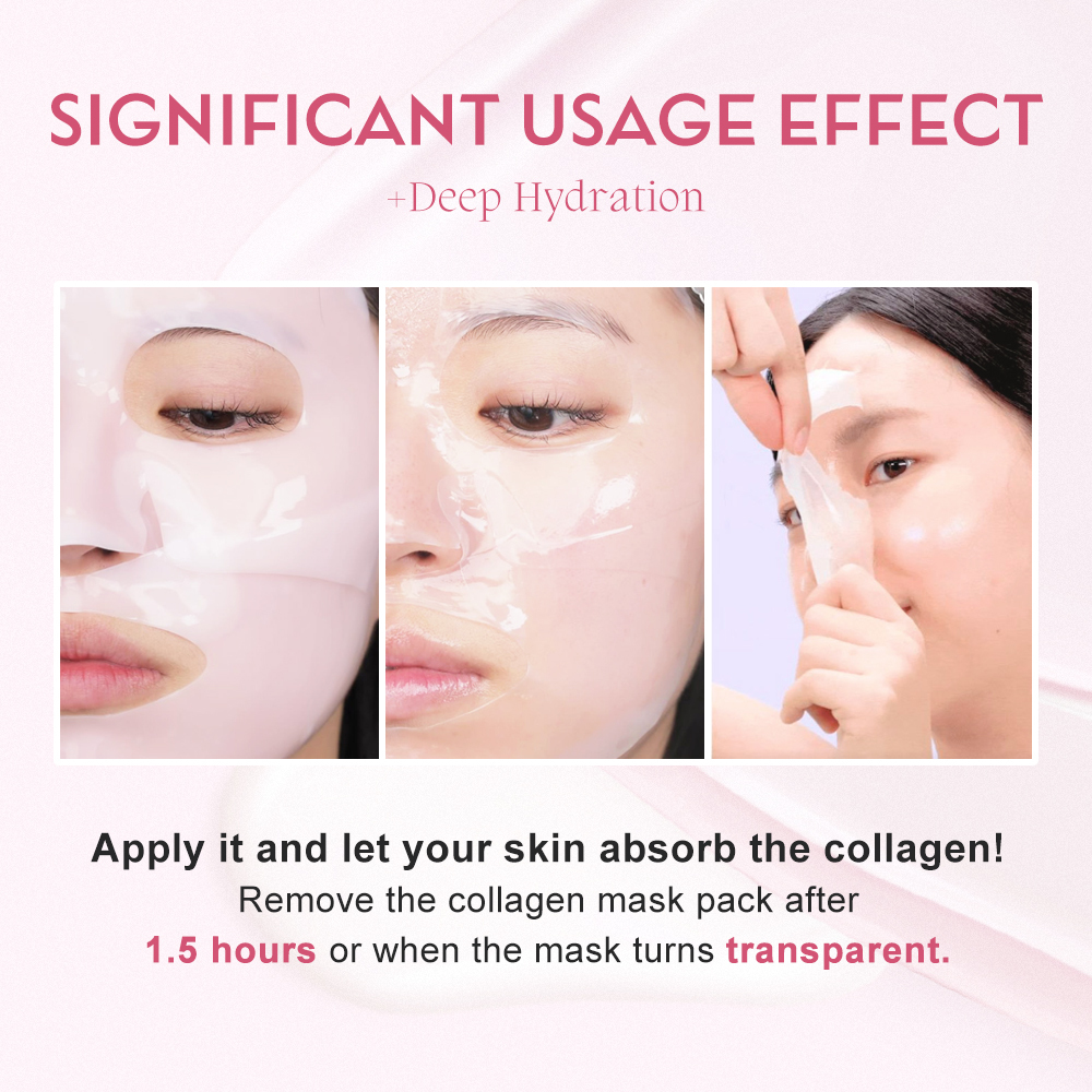 PDRN Pink Collagen Jelly Gel Overnight Face Sheet Mask for Elasticity Hydrating Firming and Moisturizing Skincare Wholesale OEM