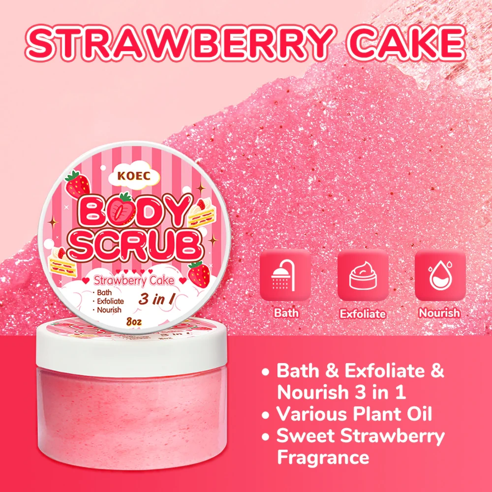 KOEC Body Scrub(COCONUT DONUT/STRAWBERRY CAKE)