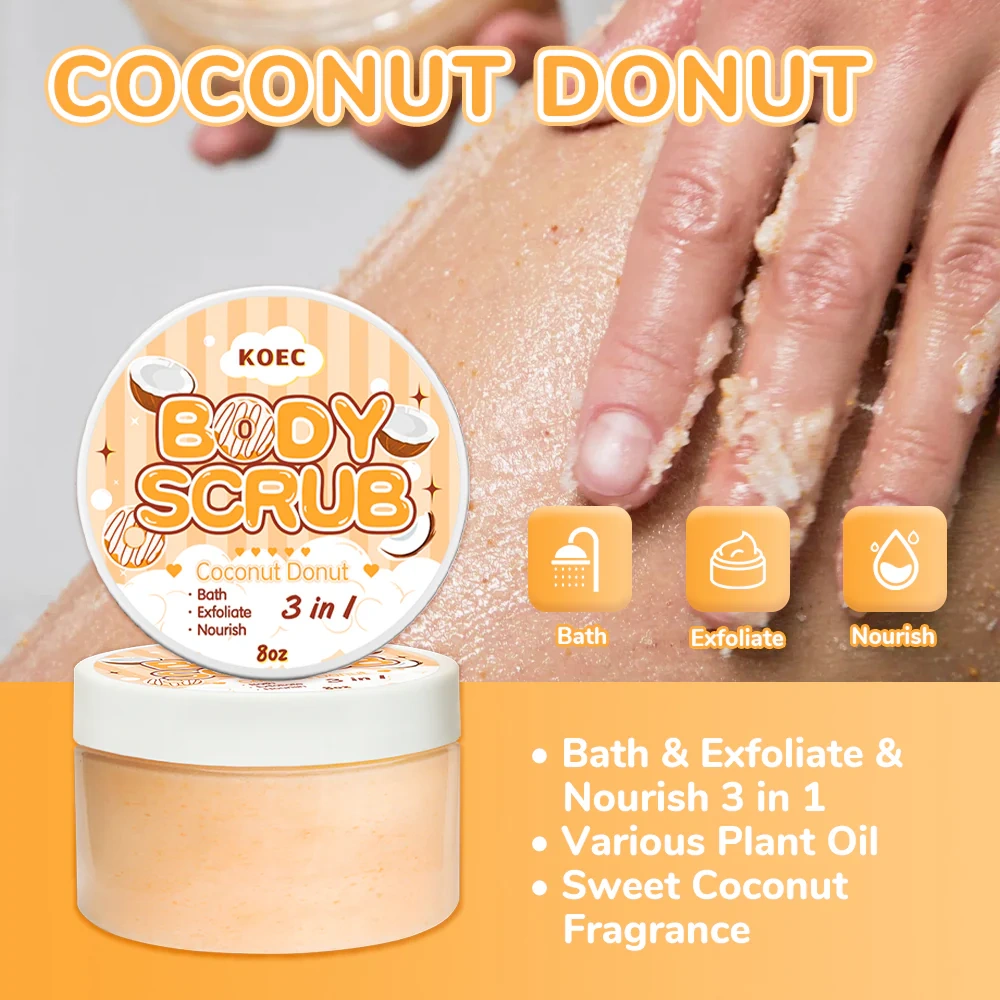 KOEC Body Scrub(COCONUT DONUT/STRAWBERRY CAKE)