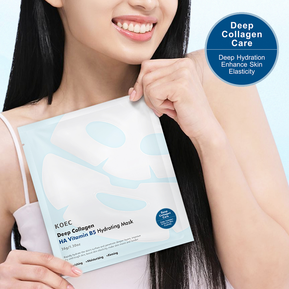 Deep Collagen Hyalu-B5 Hydrating Mask KOEC Anti-Wrinkle Facial Sheet Masks Collagen for Lifting Firming Moisturizing Accept OEM