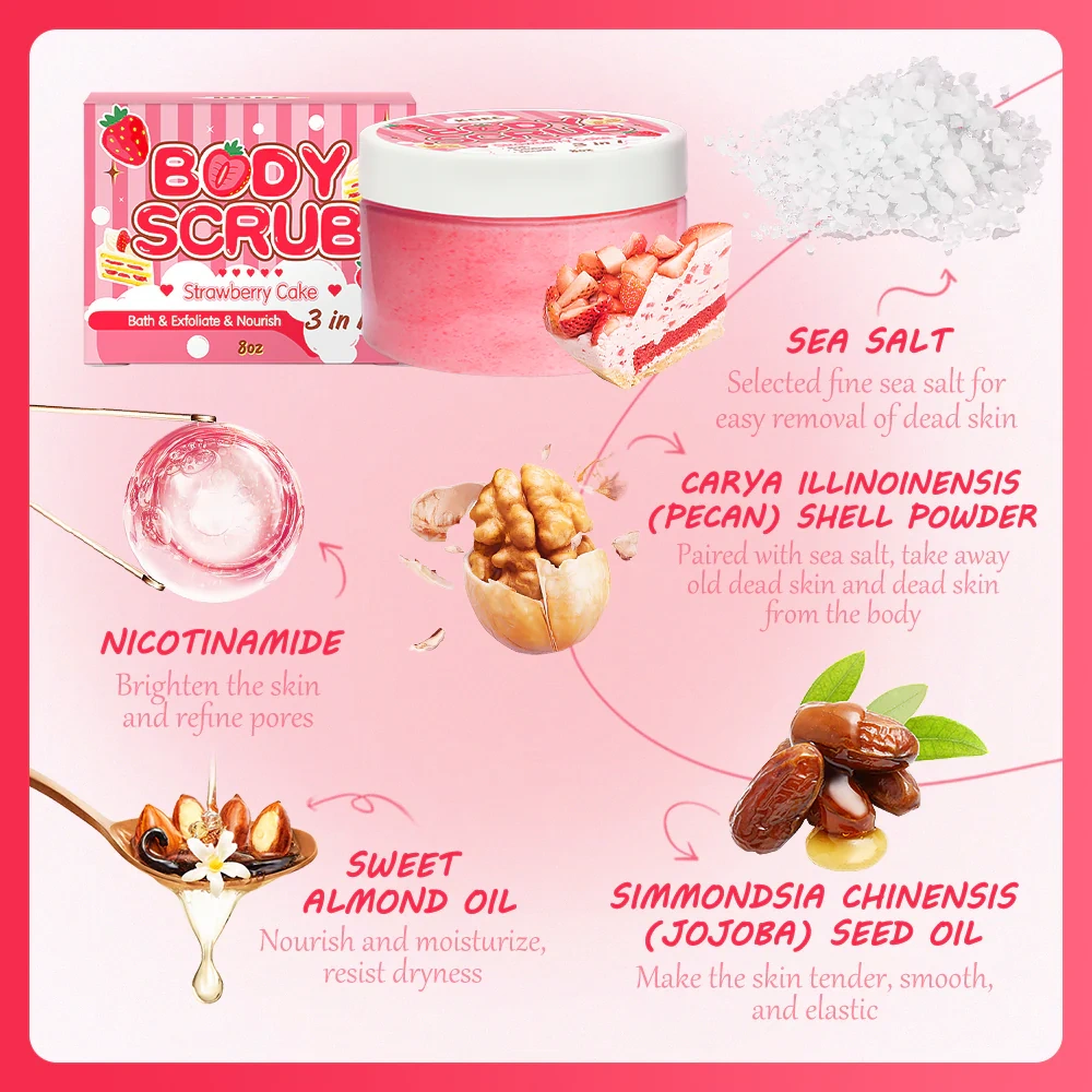 KOEC Body Scrub(COCONUT DONUT/STRAWBERRY CAKE)