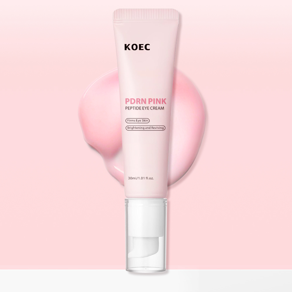 Salmon DNA PDRN Pink Peptide Eye Serum with Niacinamide Wholesale, KOEC Firming Eye Cream 30g for Fine Lines, Uneven Skin Tone