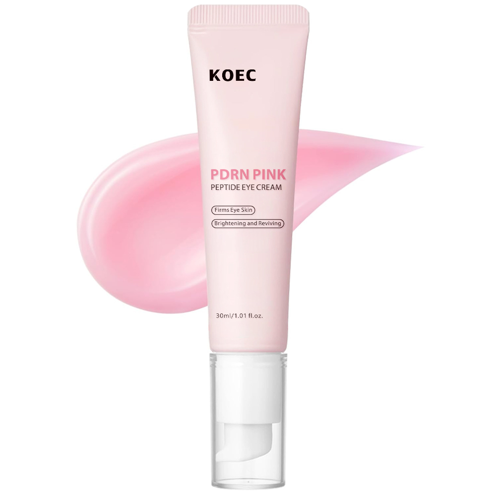 Salmon DNA PDRN Pink Peptide Eye Serum with Niacinamide Wholesale, KOEC Firming Eye Cream 30g for Fine Lines, Uneven Skin Tone