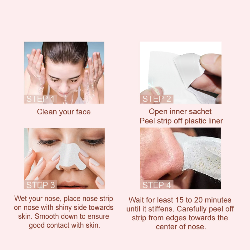 KOEC Strawberry Nose Strips for Blackheads 10pcs Wholesale Pore Cleansing Blackhead Remover Nose Patches Mask
