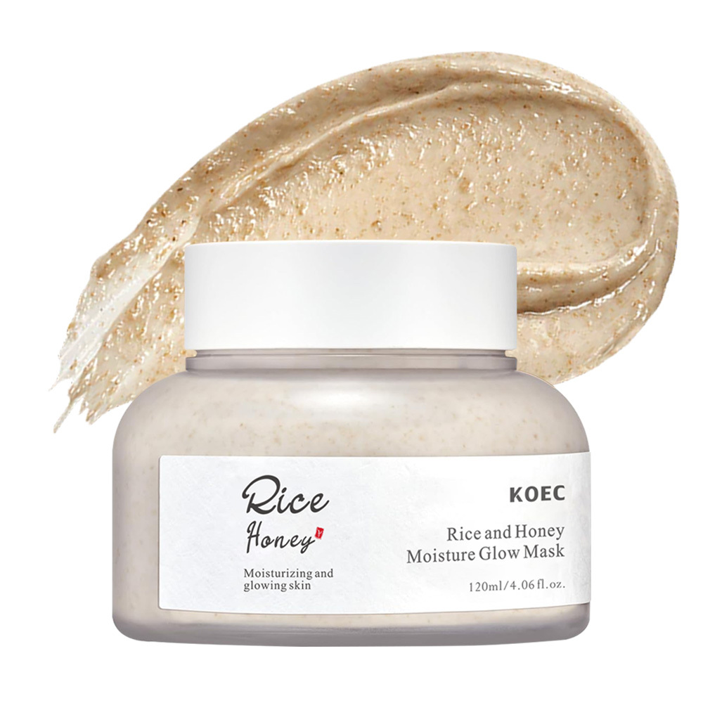 Ground Rice and Honey Glow Mask 120ML Pore Sebum Care for Dry Sensitive Skin Hydrating & Moisturizing Gentle Deep Clean OEM