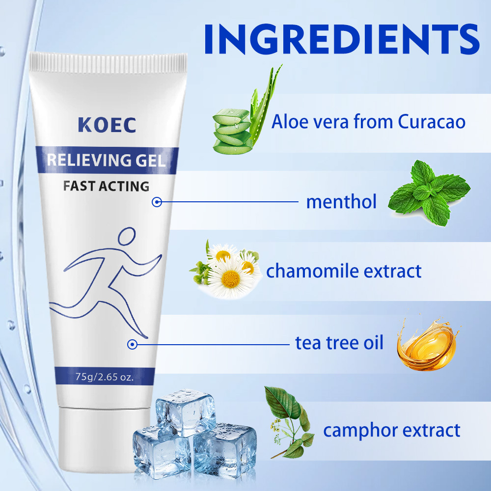 Fast Acting Relieving Gel KOEC Wholesale Relieve Body Skin Moisturizing Refreshing Skin Accept Customize Private Label