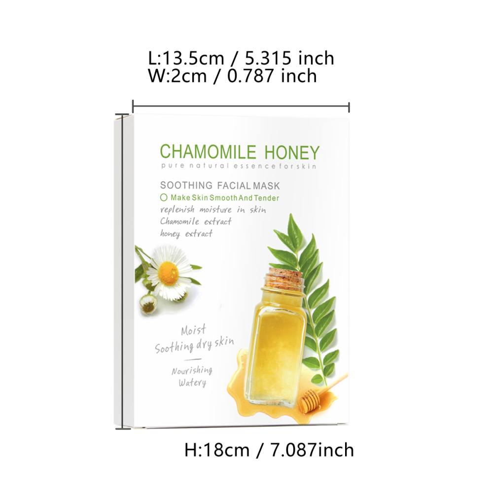 KOEC Honey Facial Sheet Mask Wholesale Organic Soothing Moisturizing Chamomile Face Mask Skin Care