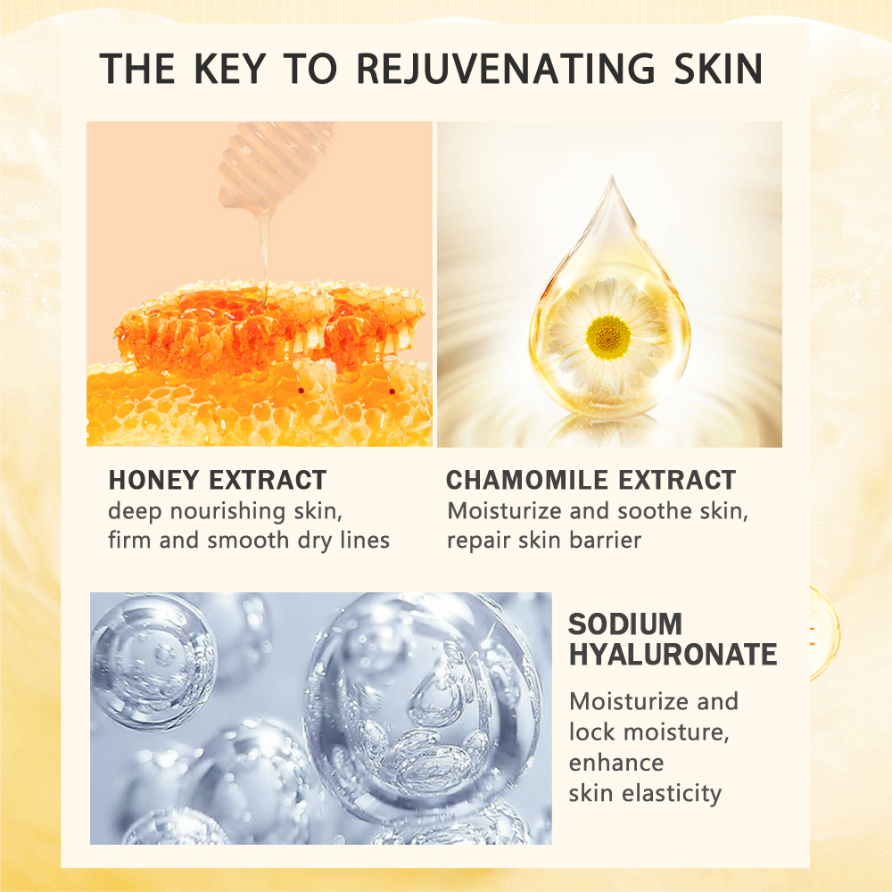 KOEC Honey Facial Sheet Mask Wholesale Organic Soothing Moisturizing Chamomile Face Mask Skin Care