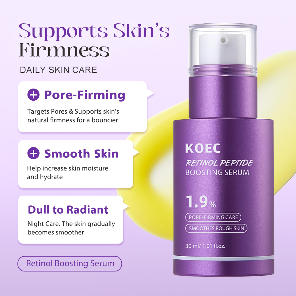 Retinol Peptide Boosting Serum 30ml Smooth Face Serum for Women Hydrating for All Skin Type Accept Customize Private Label OEM