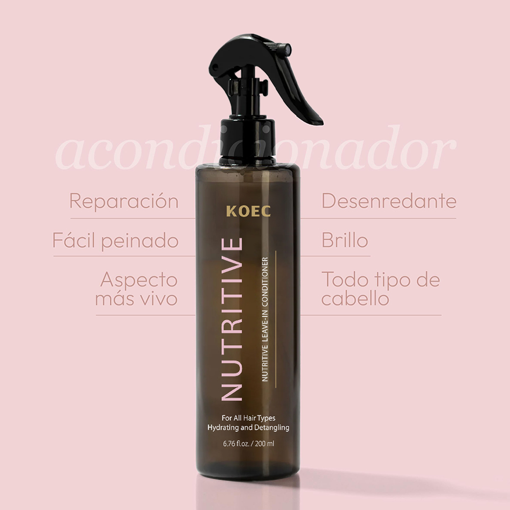 Nutritive Leave-In Conditioner KOEC Shine Repairs the Colored Bleach Hair Strands Protect Hair Color Provide Thermal Protection