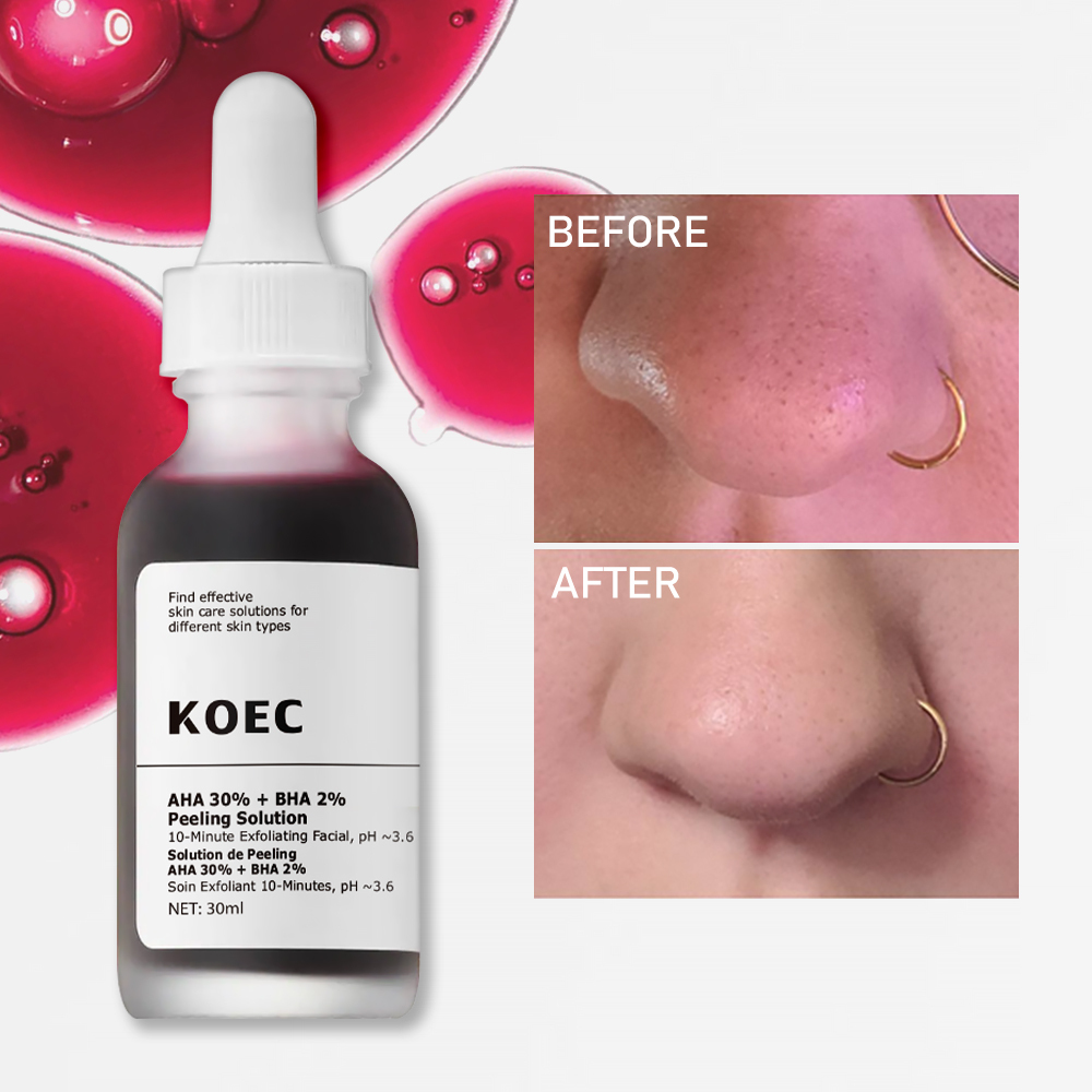 Natural Facial Serum Set Wholesale, KOEC HA , Caffeine , AHA, Salicylic Acid, Retinol, Niacinamide Korean Face Serum Solution