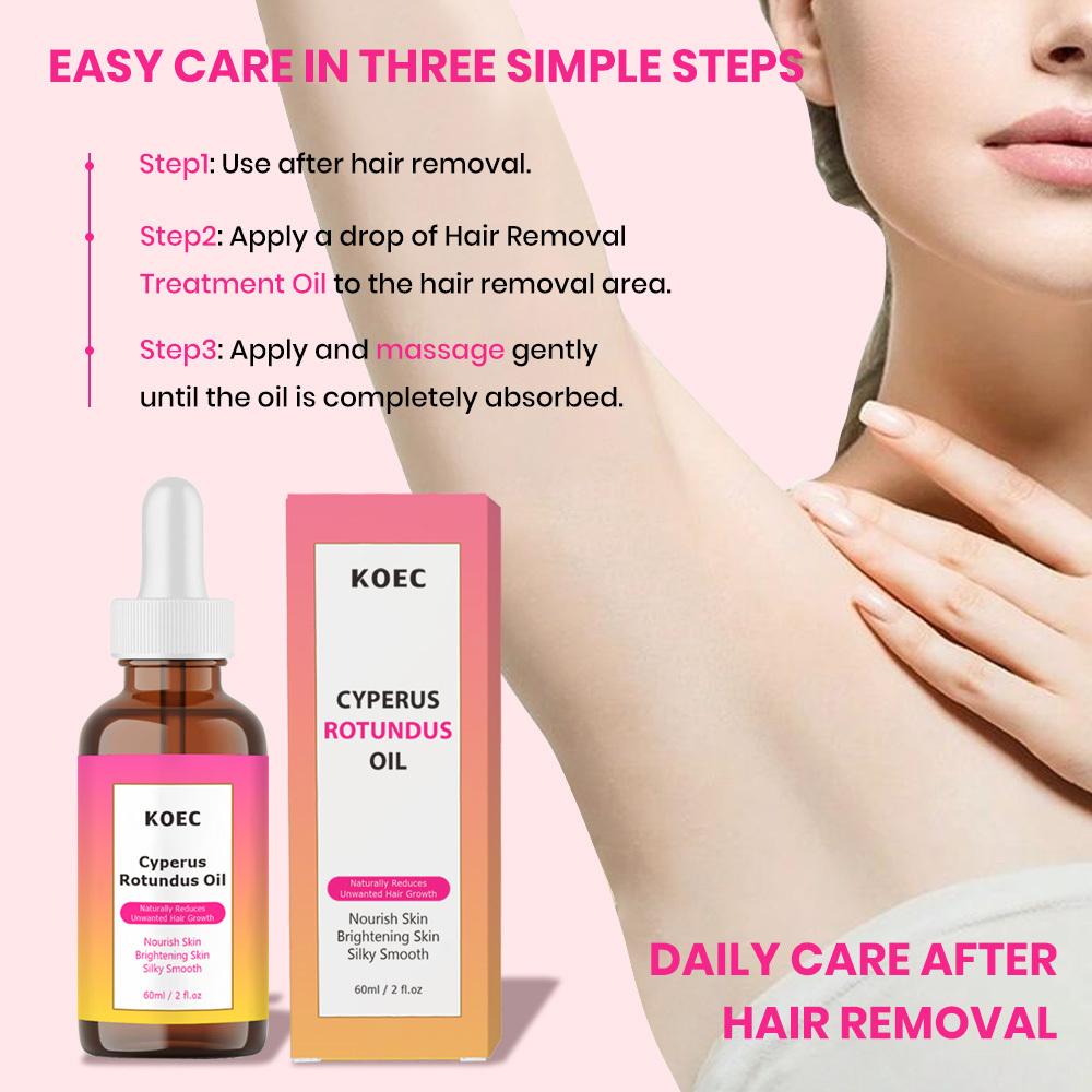 Cyperus Rotundus Oil 60ml Natural Oil for Hair Removal Moisturizing Soothing  Oil Reducing Body Hair Growth for All Skin Types