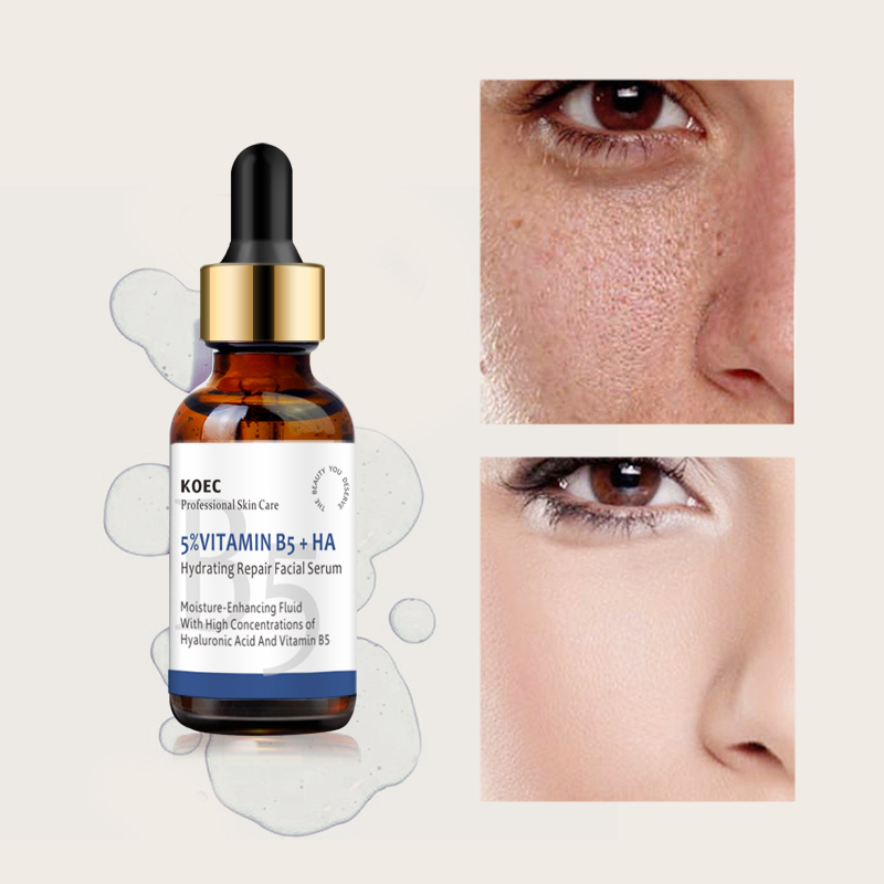 KOEC Vitamin B5&Hyaluronic Acid Moisture Facial Serum 30ml Hydrating Repair Skin Care Serum