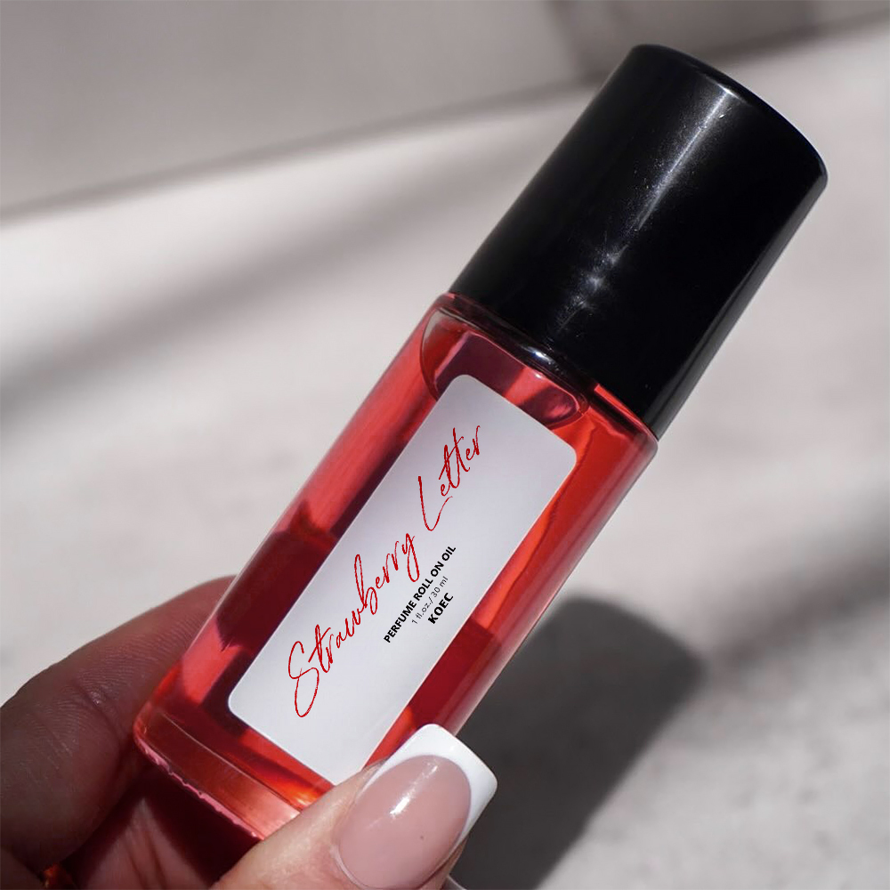 KOEC Perfume Roll on Oil (Strawberry Letter) Long-Lasting Fragrance Perfume Oil Scent Luxury Perfume Gift Body Oil