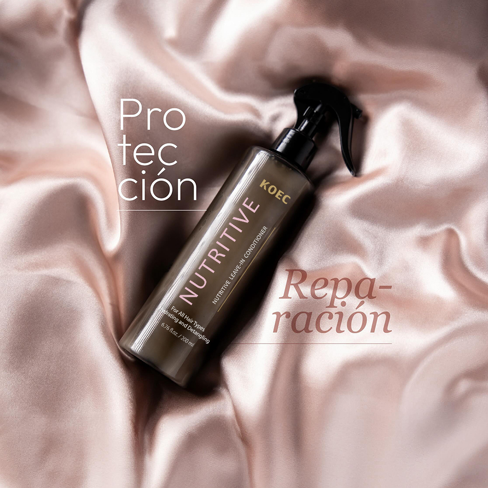 Nutritive Leave-In Conditioner KOEC Shine Repairs the Colored Bleach Hair Strands Protect Hair Color Provide Thermal Protection