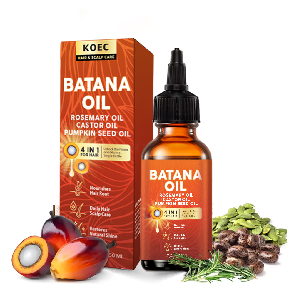 Batana Oil 4-in-1 Pure Unrefined Honduran Oil With Rosemary/Castor/ Pumpkin Seed Oil for Hair Growth Elevate Nourishing OEM
