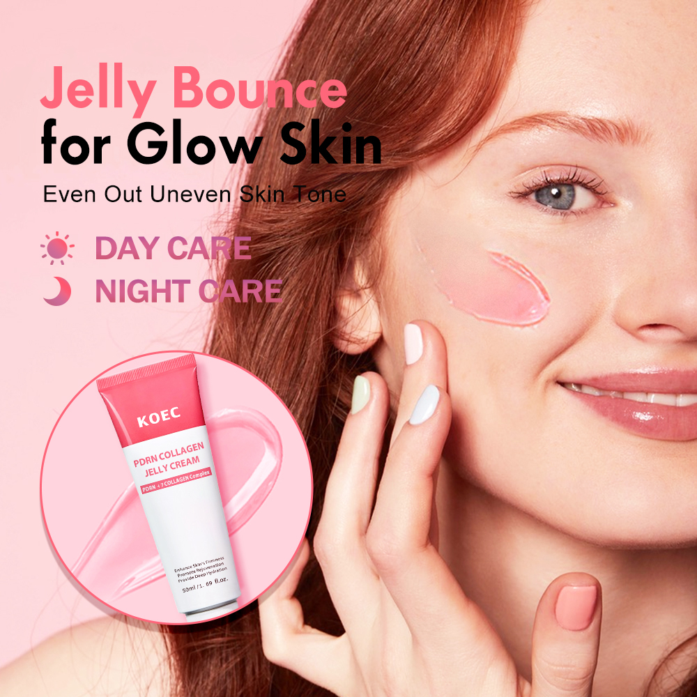 PDRN Collagen Jelly Cream 5,000ppm Salmon DNA PDRN Uneven Skin Tone, No Artificial Color  Hydrating Moisturizing Firming OEM