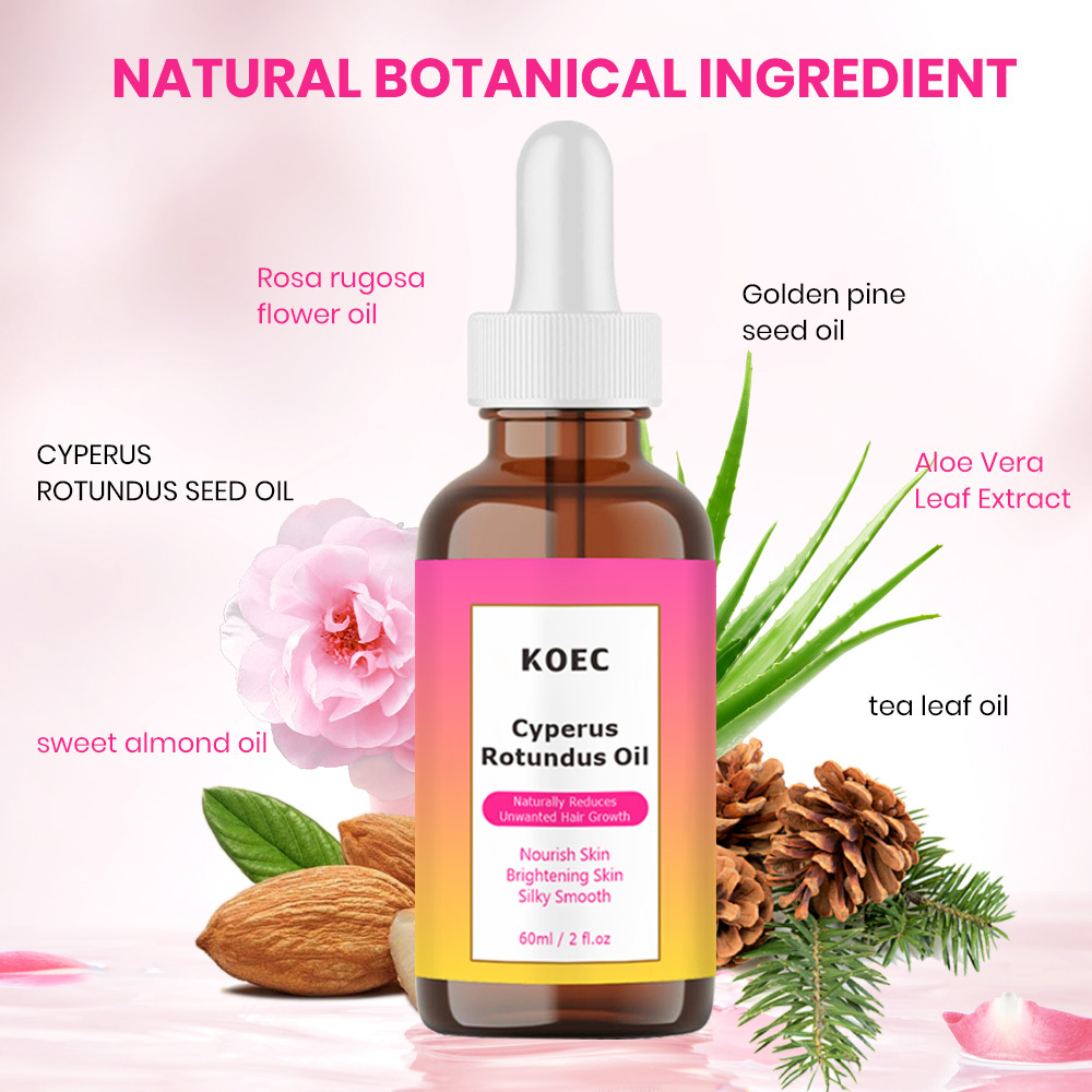 Cyperus Rotundus Oil 60ml Natural Oil for Hair Removal Moisturizing Soothing  Oil Reducing Body Hair Growth for All Skin Types