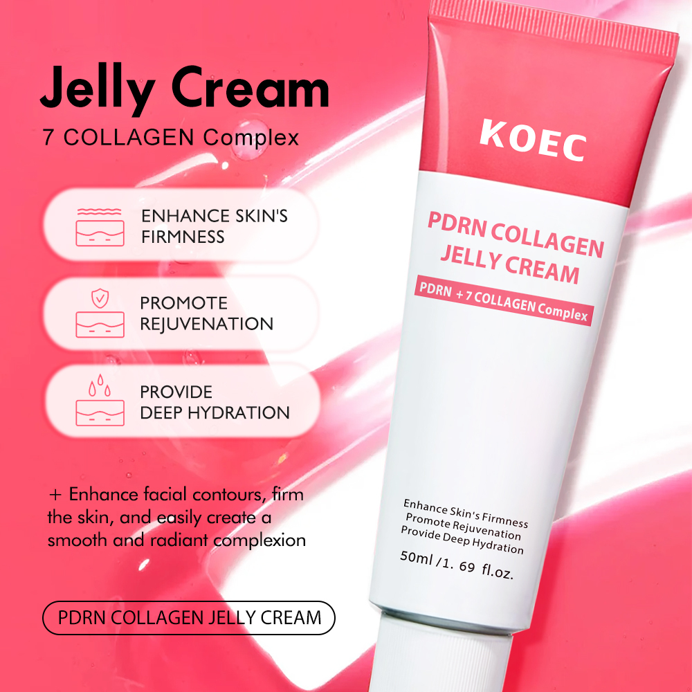 PDRN Collagen Jelly Cream 5,000ppm Salmon DNA PDRN Uneven Skin Tone, No Artificial Color  Hydrating Moisturizing Firming OEM