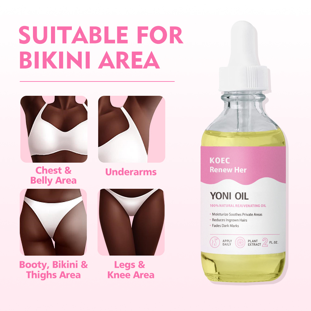 Renew Yoni Oil 60ml Women's Intimate Care Organic Care Oil Removes Dullness Black Spots Brightens Skin Privete Label Wholesale