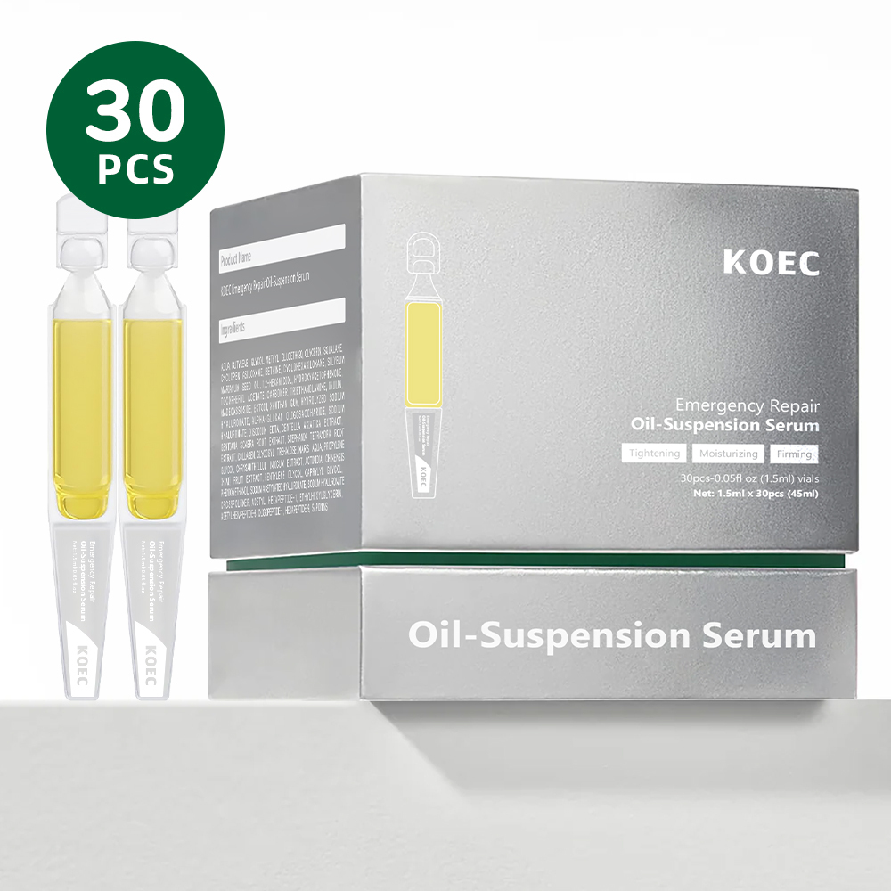 KOEC Emergency Repair Facial Serum 30pcs*1.5ml Organic Oil-Suspension Whitening Face Serum  Anti-Aging Korean Skincare Wholesale