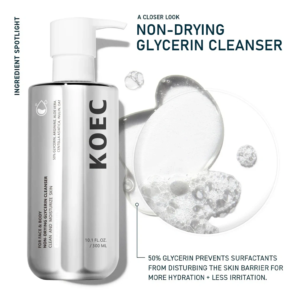 KOEC Non-Drying Glycerin Cleanser for Face&Body 300g