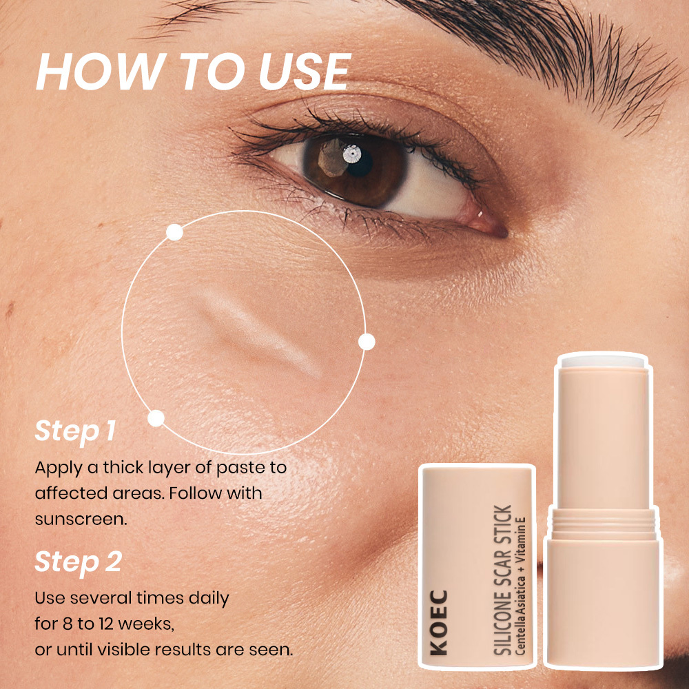 Silicone Scar Stick for Face and Body with Centella Asiatica Vitamin E Soothing Moisturizing Scar Treatment for Old New Scar OEM