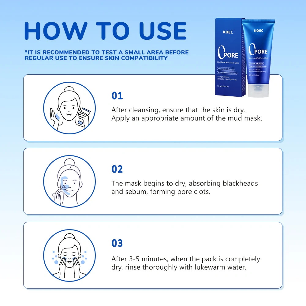 Pore Blackhead Mud Facial Mask