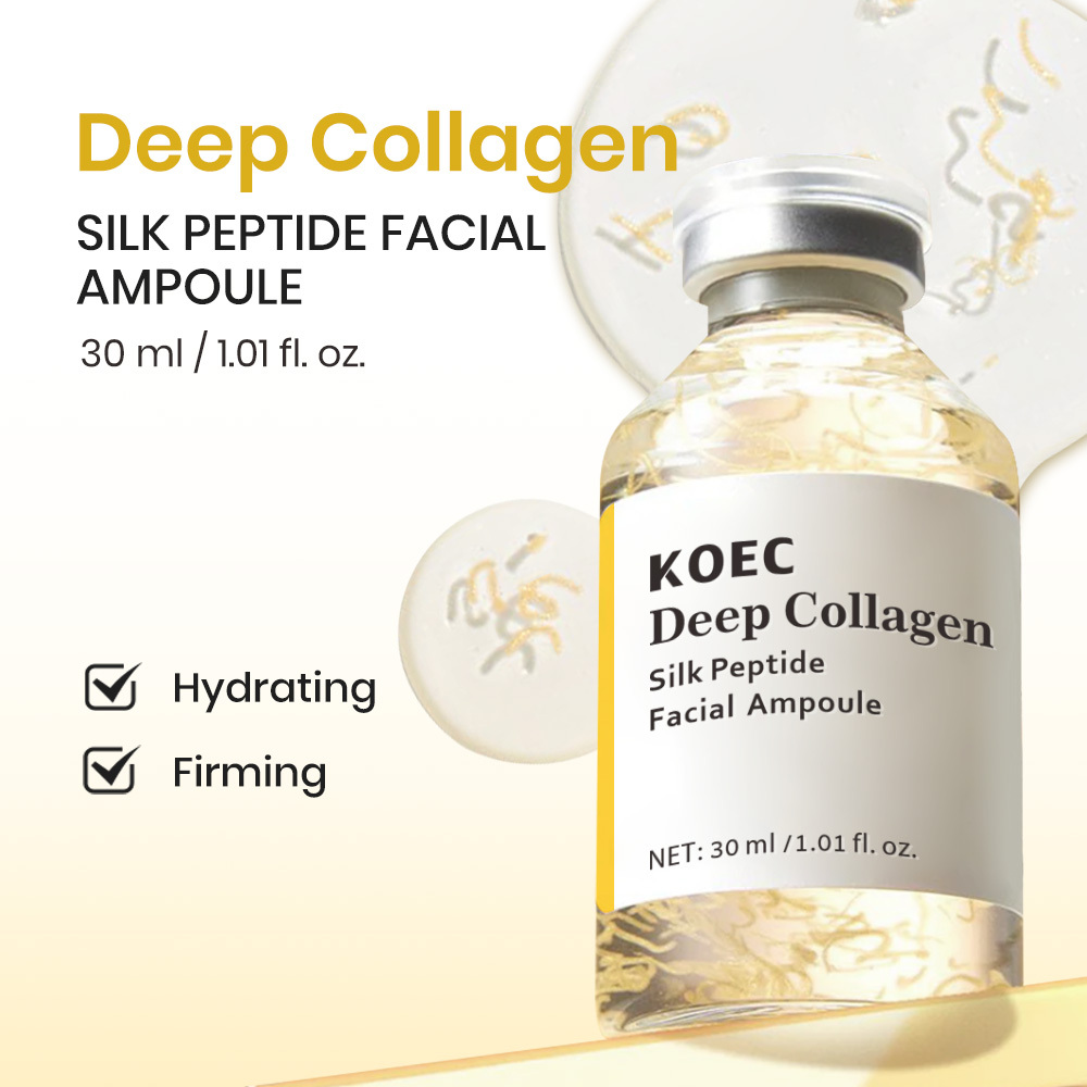 Deep Collagen & Silk Peptide Ampoule - Anti-Aging Serum for Glass Skin | Luxury Quality