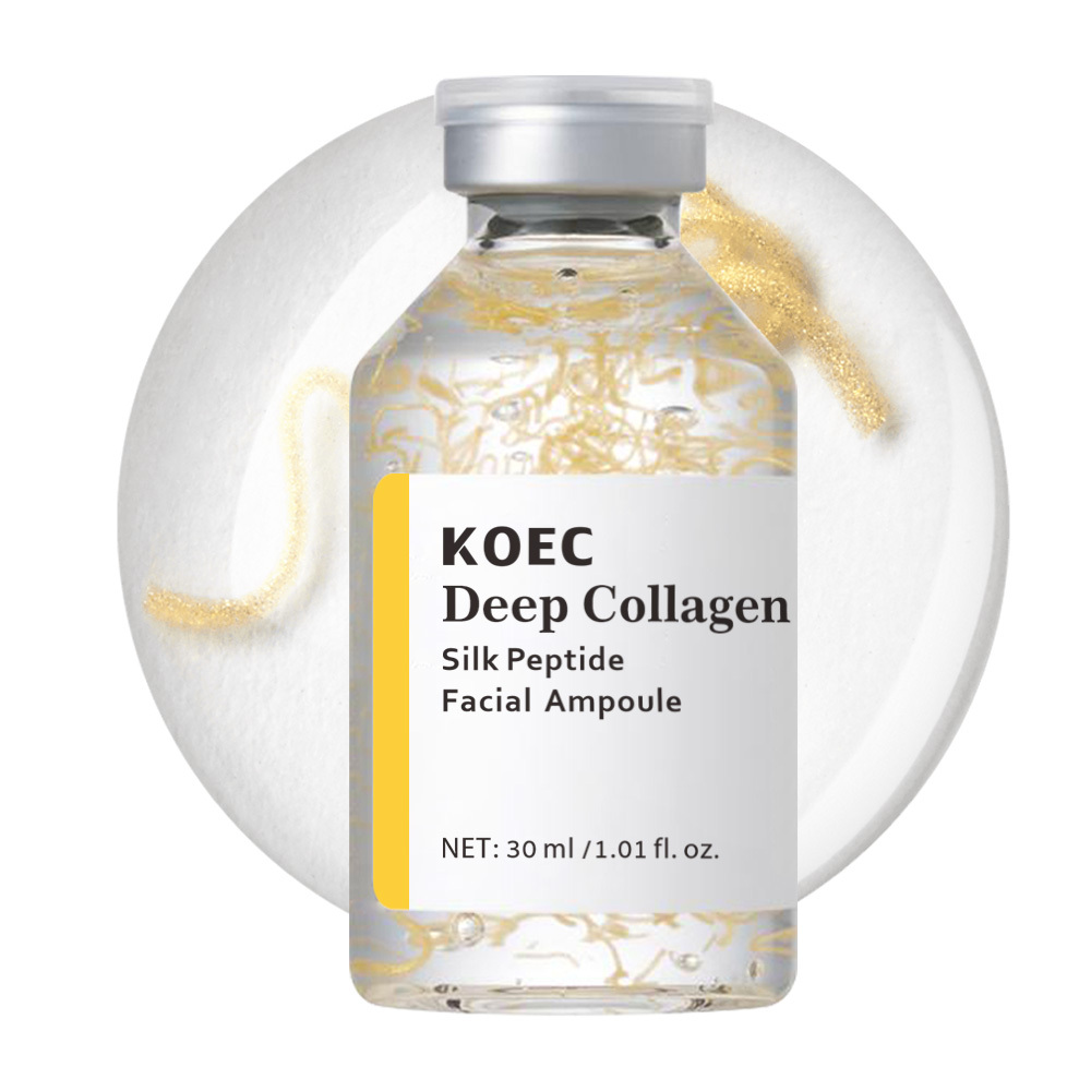 Deep Collagen & Silk Peptide Ampoule - Anti-Aging Serum for Glass Skin | Luxury Quality