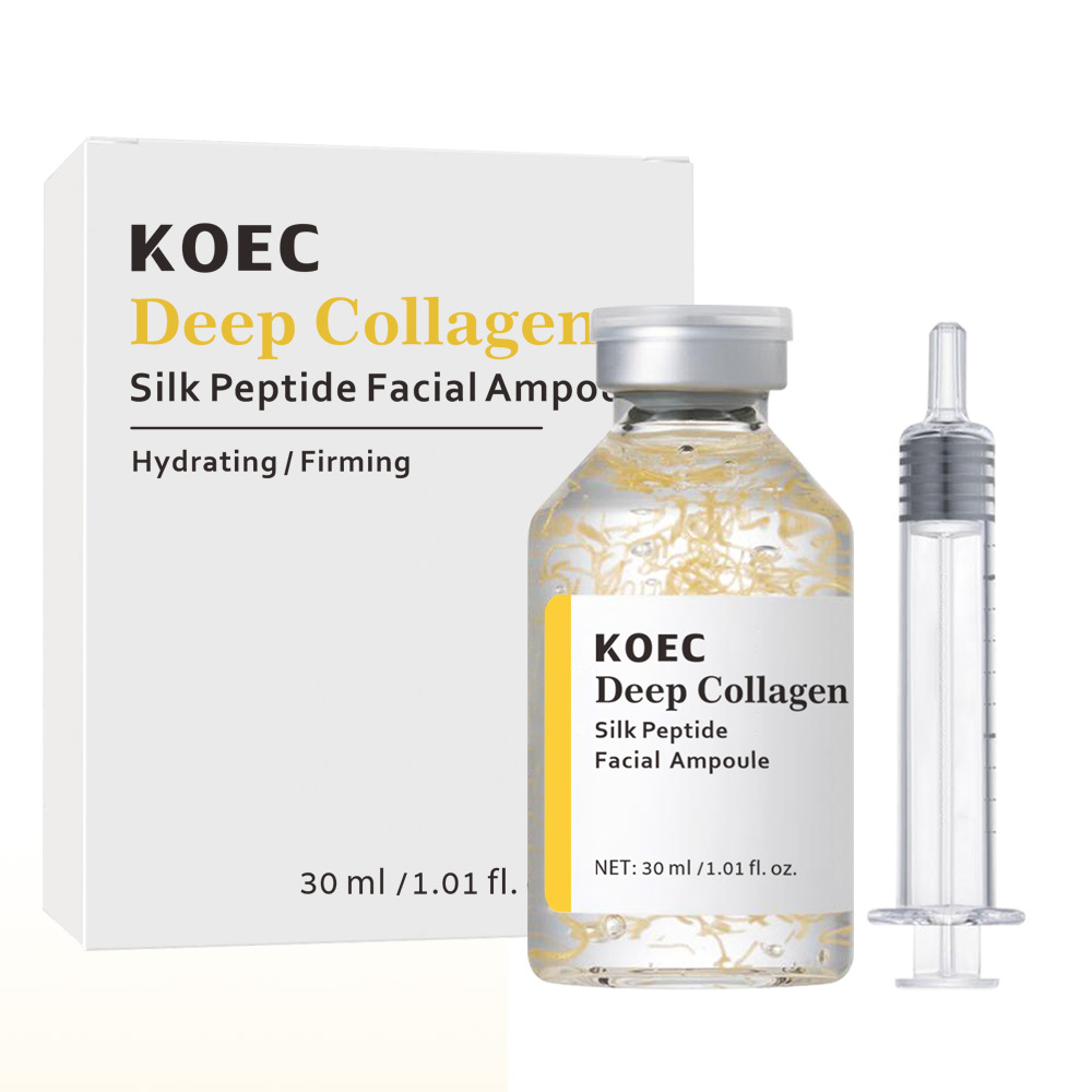 Deep Collagen & Silk Peptide Ampoule - Anti-Aging Serum for Glass Skin | Luxury Quality