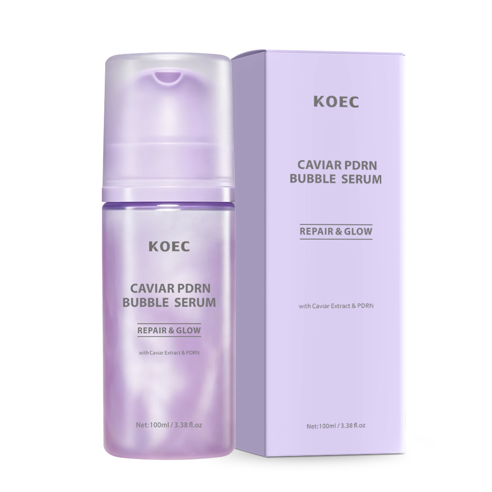 KOEC Caviar PDRN Liposome Bubble Booster, Micro-Bubble Foam Essence for Dull & Weakened Skin, Deep Nourishing, Radiant Glow