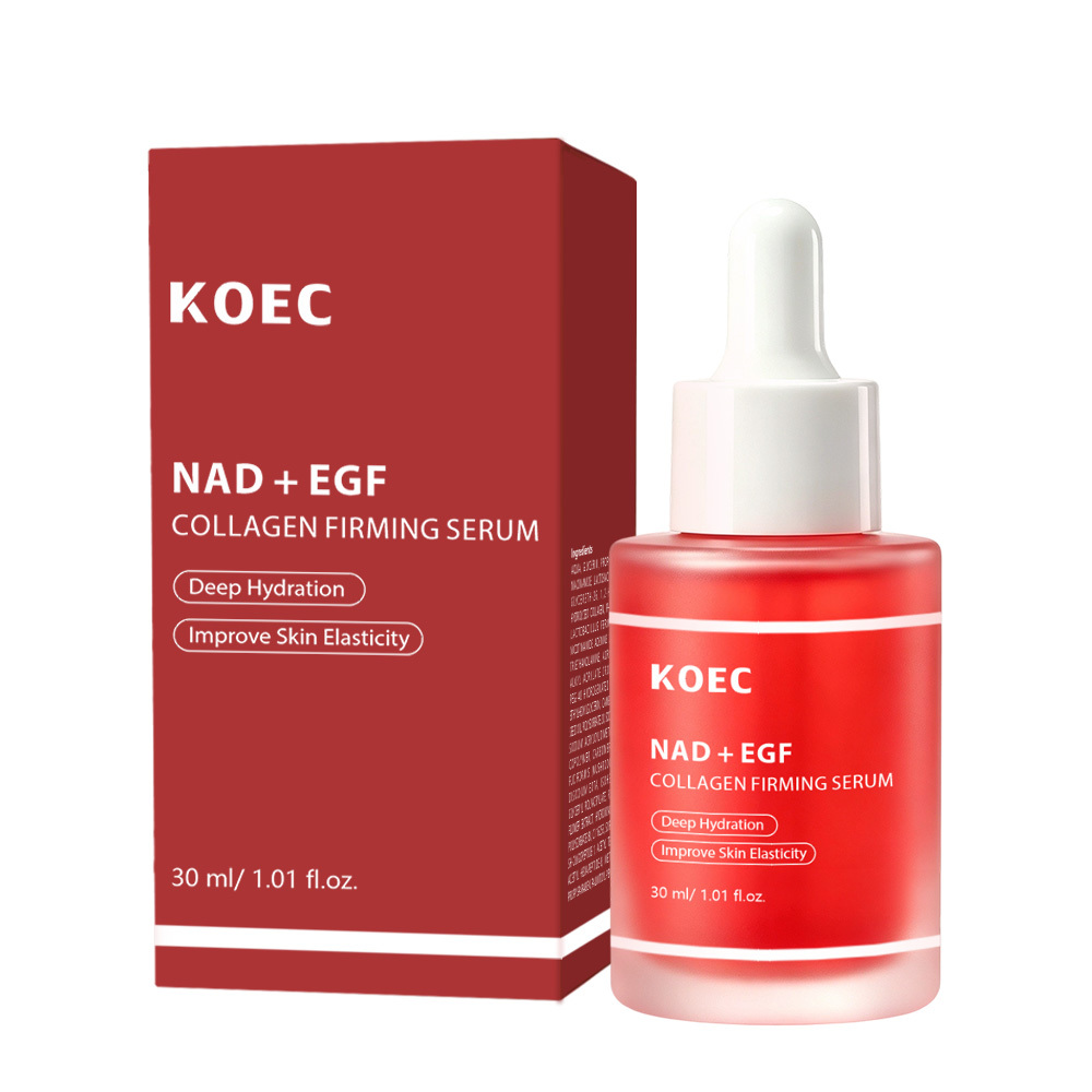 KOEC NAD EGF Firming Serum for Face & Neck | Anti-Aging Serum with EGF Peptide, NAD+ & Collagen Wrinkle Appearance, Elasticity