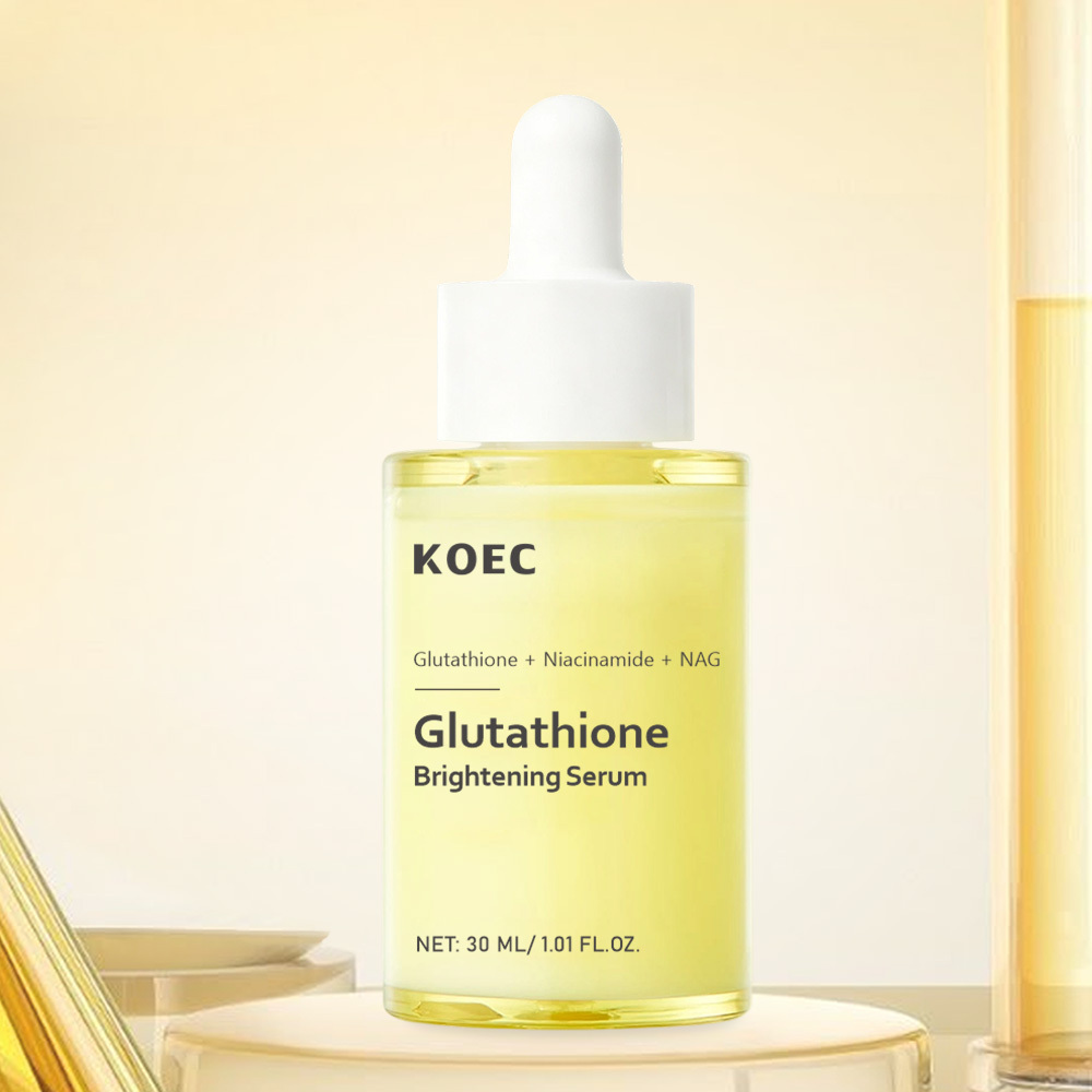 KOEC Glutathione Brightening Serum, Niacinamide + NAG Complex Skin Lightening Serum, Improve Dullness Fade Pigmentation Even Skin Tone Hydrating Face Serum 30ml
