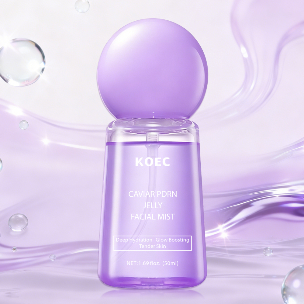 KOEC Caviar PDRN Jelly Facial Mist with Caviar Extract & PDRN, Deep Hydrating Glow Boosting Facial Spray to Nourish Tender Skin, Refreshing Portable Jelly Face Mist, 50ml / 1.69 fl.oz