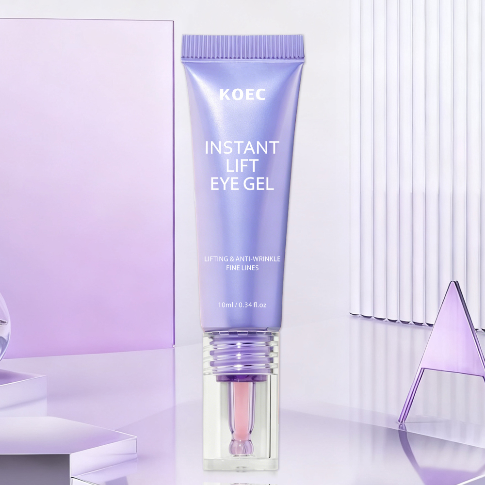KOEC Instant Lift Eye Gel, Lifting Anti-Wrinkle Eye Serum Gel to Smooth Fine Lines, Firm Under-Eye Skin, Reduce Puffiness & Dark Circles, Roller Ball Applicator Eye Treatment Gel, 10ml / 0.34 fl.oz