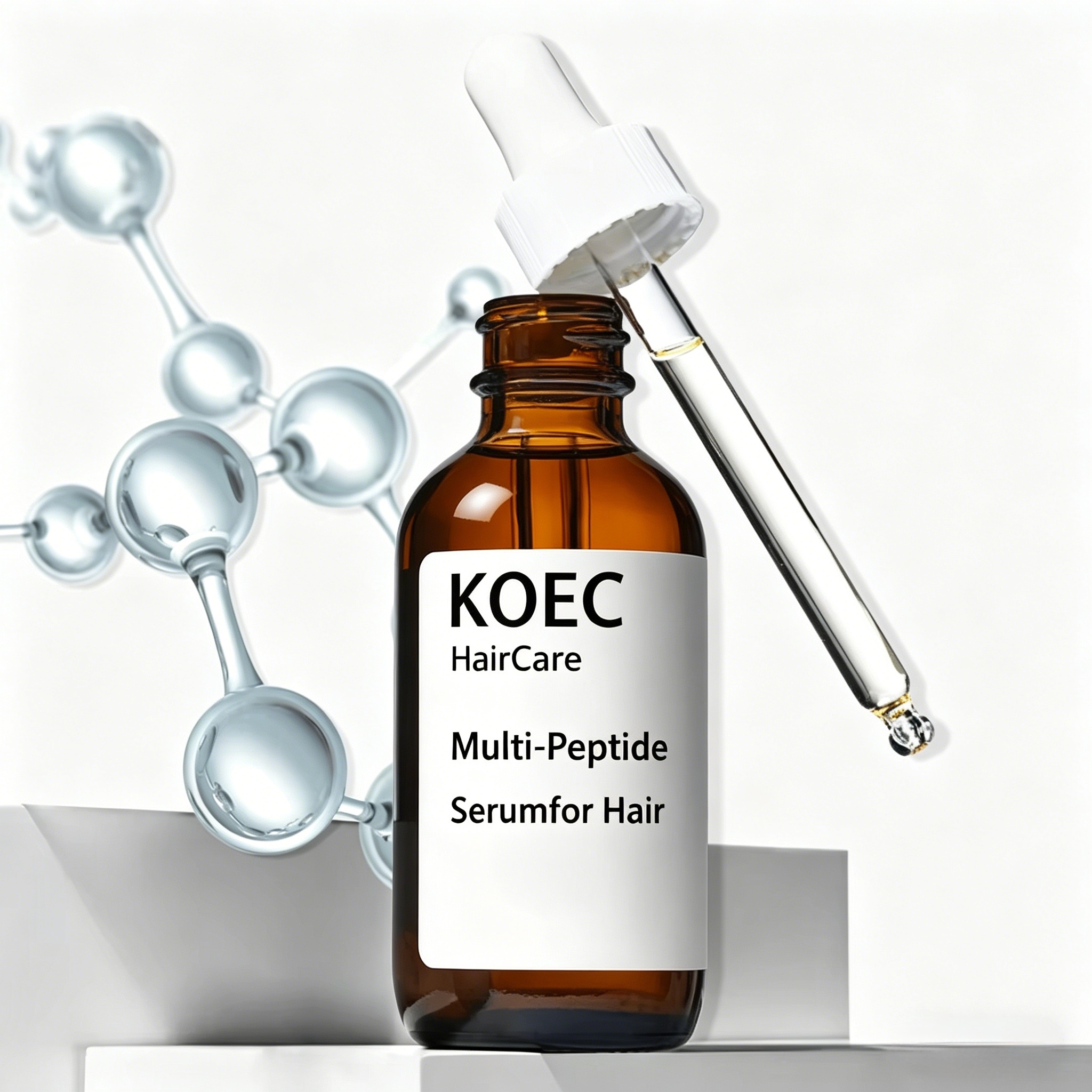 KOEC Multi-Peptide Hair Care Serum, Peptide Hair Growth Serum for Thinning Hair, Strengthen Hair Follicles, Reduce Hair Loss, Nourish Scalp & Boost Thicker Fuller Hair, Hair Regrowth Treatment Oil for Men & Women