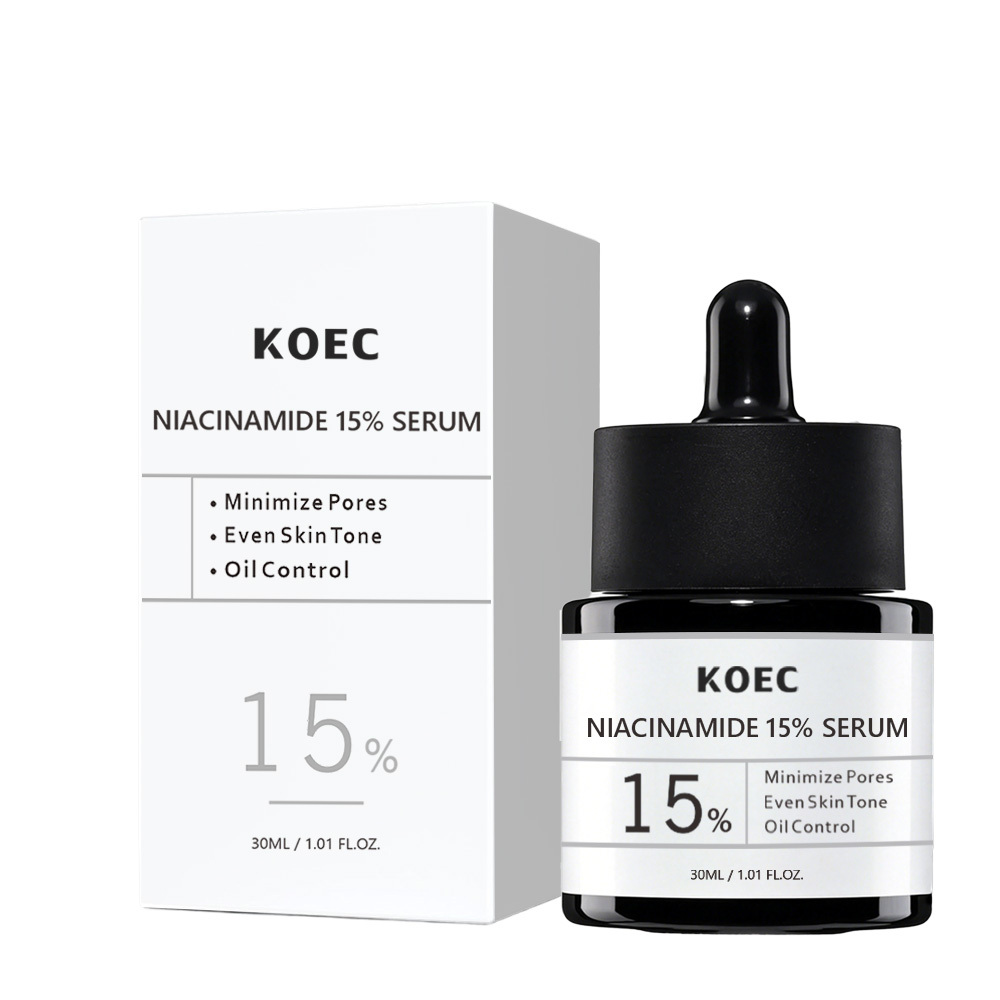 KOEC 15% Niacinamide Serum, Oil Control Pore Minimizing Facial Serum for Uneven Skin Tone, Brightening Balancing Skin Care Serum, 30ml / 1.01 fl.oz