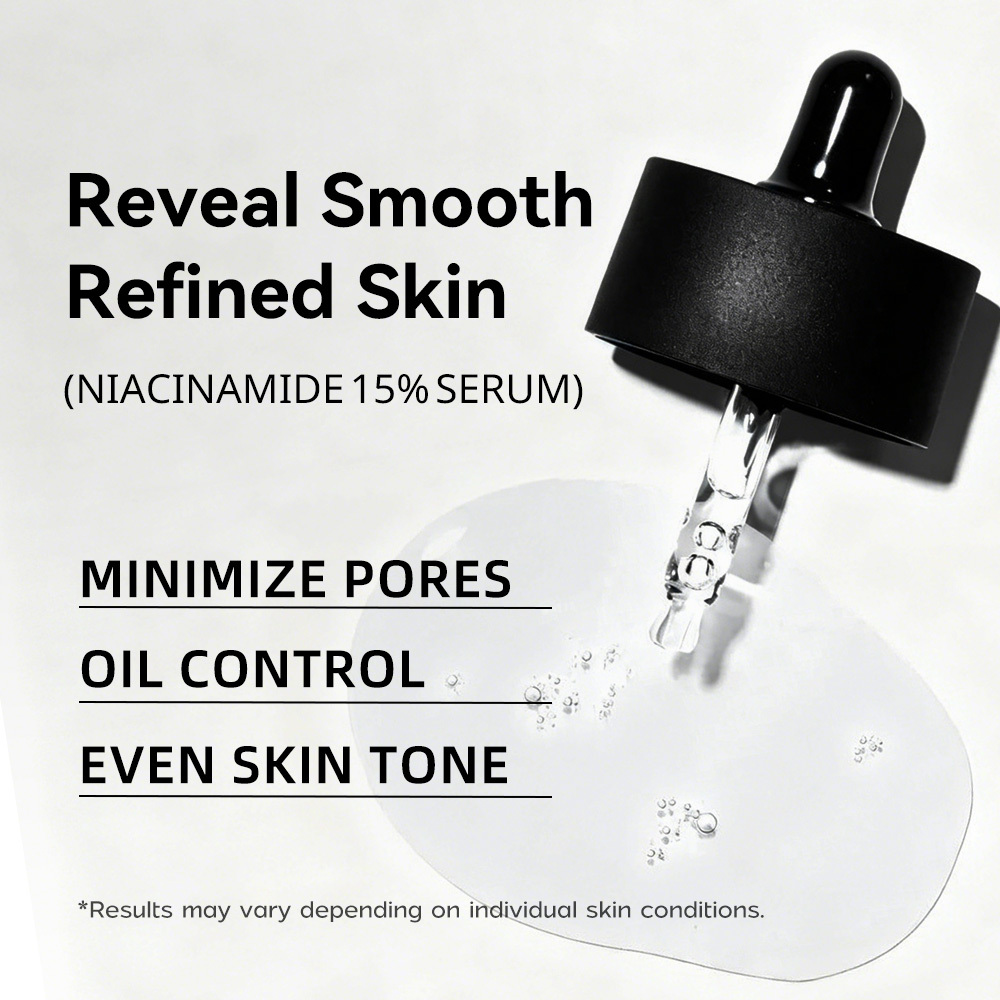 KOEC 15% Niacinamide Serum, Oil Control Pore Minimizing Facial Serum for Uneven Skin Tone, Brightening Balancing Skin Care Serum, 30ml / 1.01 fl.oz