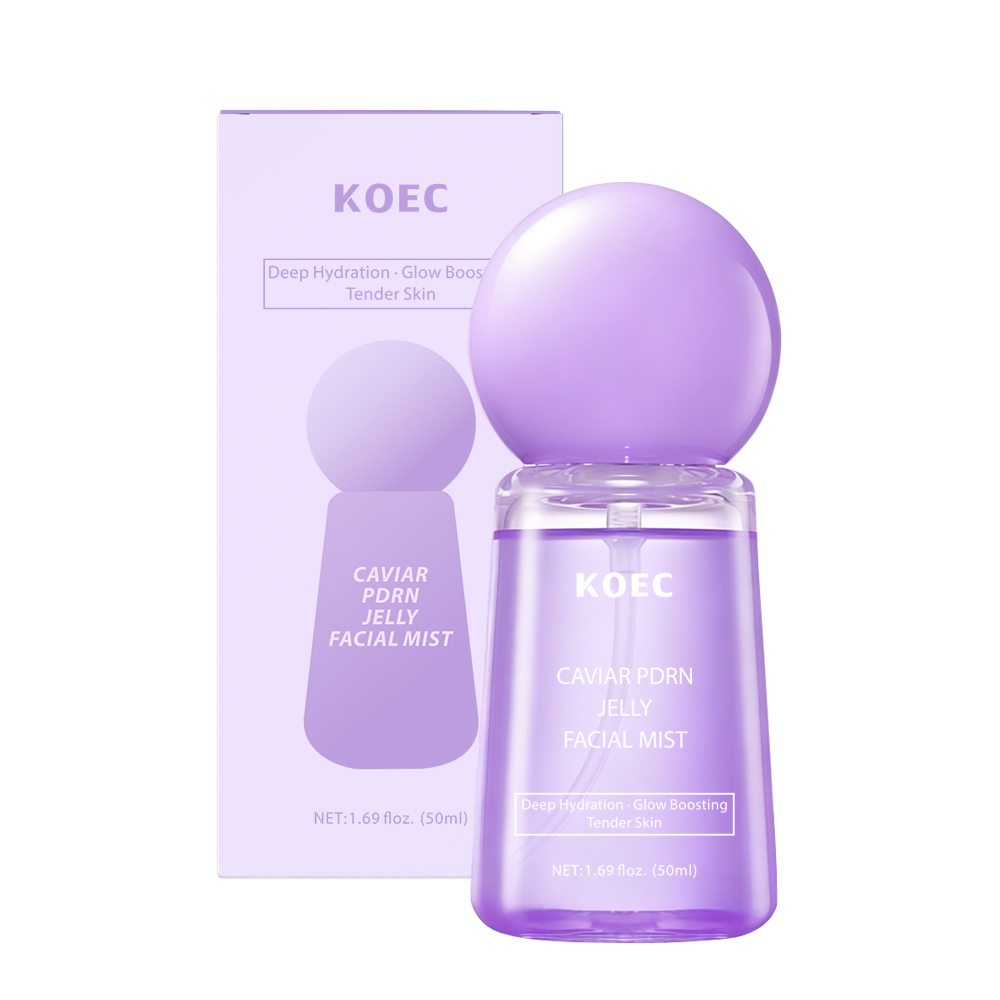 KOEC Caviar PDRN Jelly Facial Mist with Caviar Extract & PDRN, Deep Hydrating Glow Boosting Facial Spray to Nourish Tender Skin, Refreshing Portable Jelly Face Mist, 50ml / 1.69 fl.oz