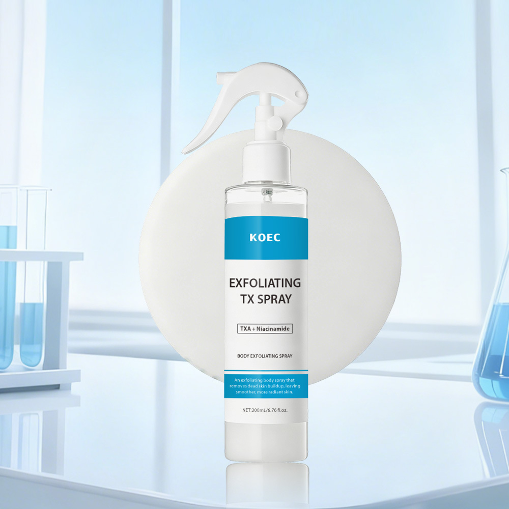 KOEC Exfoliating TX Body Spray | Tranexamic Acid & Niacinamide Brightening Body Peeling Spray, Smooth Rough Chicken Skin, Remove Dead Skin, Even Uneven Body Tone 200ml