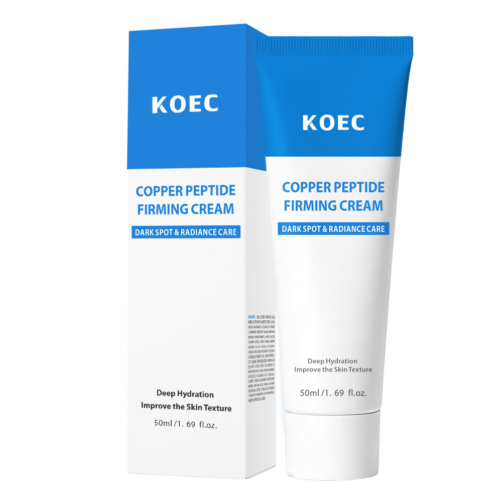 KOEC Copper Peptide Firming Cream 50ml, Deep Hydrating Anti-Aging Facial Cream, Dark Spot Care Cream for Improving Uneven Skin Tone & Refining Skin Texture