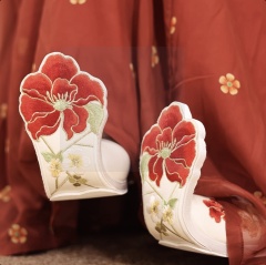 White Flat Sole Heel Height 4CM