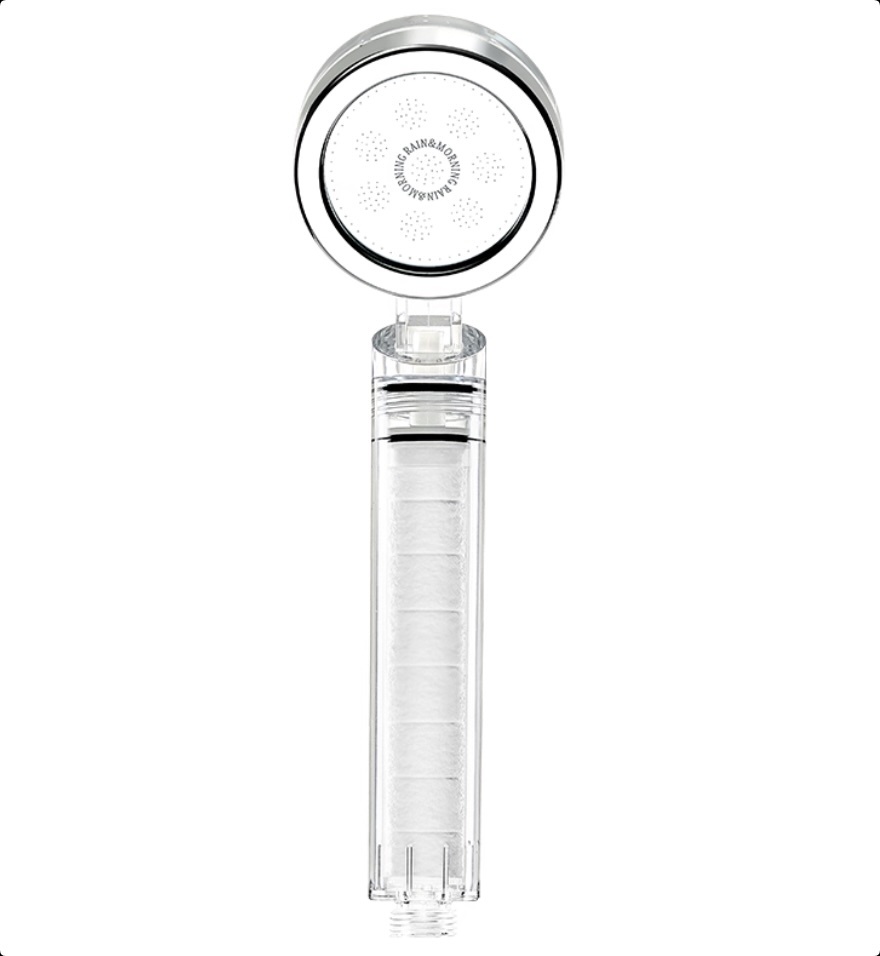 Korean MorningRain Rainwater Filtration Shower Head with Boosted Pressure, Chlorine Removal and Skin-Care Function