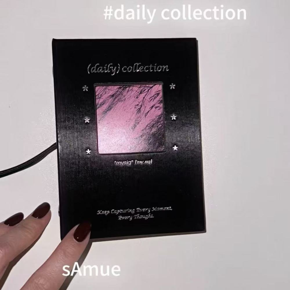 M5 Window Hardcover Loose-Leaf Notebook, Journal & Mini Photo Card Binder, Daily Collection