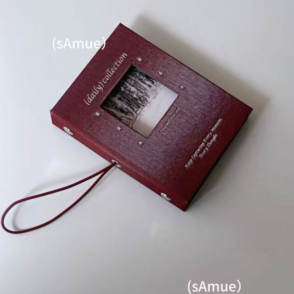 M5 Window Hardcover Loose-Leaf Notebook, Journal & Mini Photo Card Binder, Daily Collection